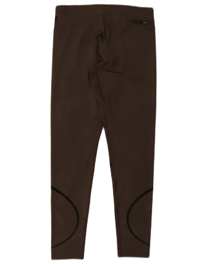 Женские леггинсы Nike Dri Fit UK 12, средний полиэстер в коричневую полоску