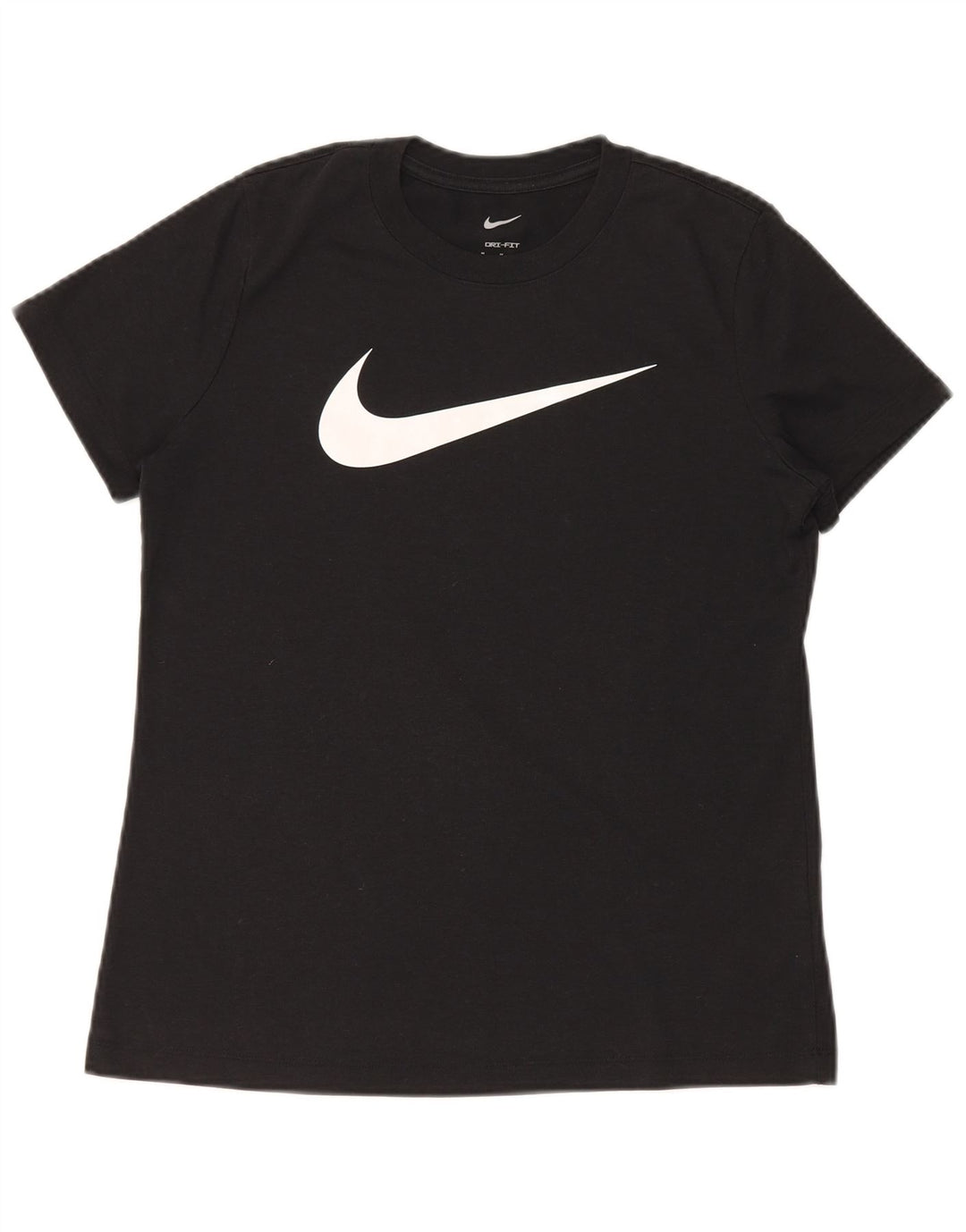 Женская футболка Nike Dri Fit с графикой Top UK 14, средний черный полиэстер