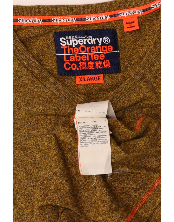 SUPERDRY Женская футболка Топ XL Зеленый Крапчатый Хлопок