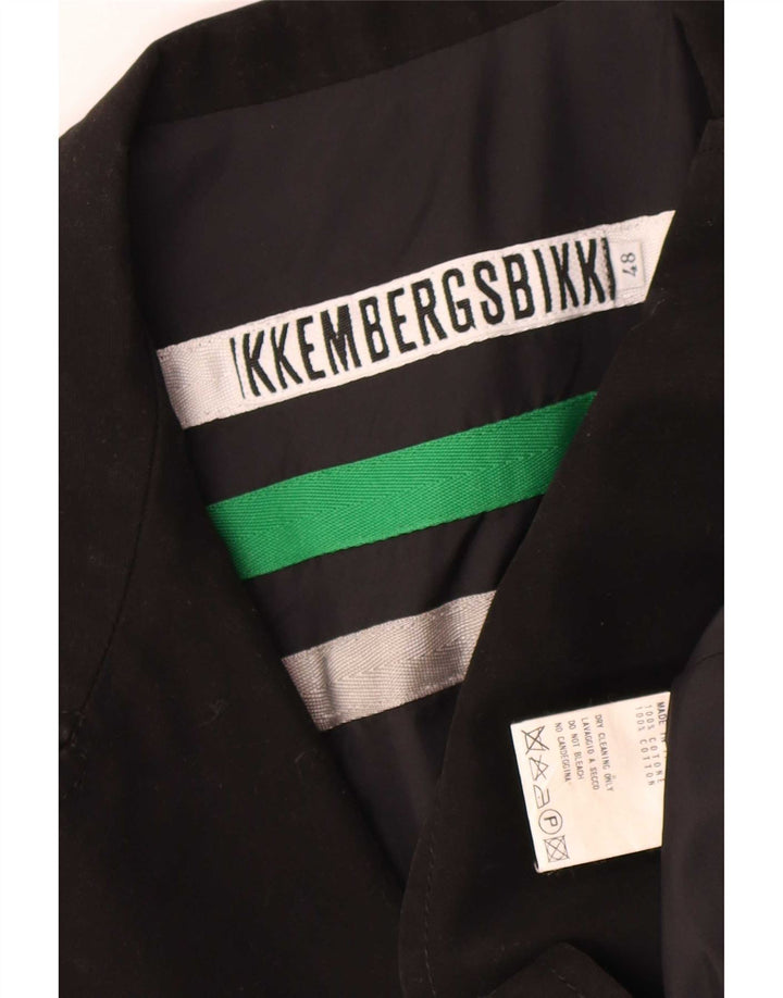 Мужской пиджак Bikkembergs на 2 пуговицах IT 48, средний черный хлопок