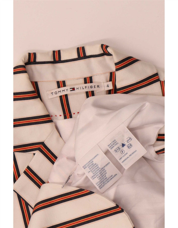 Женский пиджак Tommy Hilfiger на 2 пуговицах (США, 4 шт.), маленький белый в полоску
