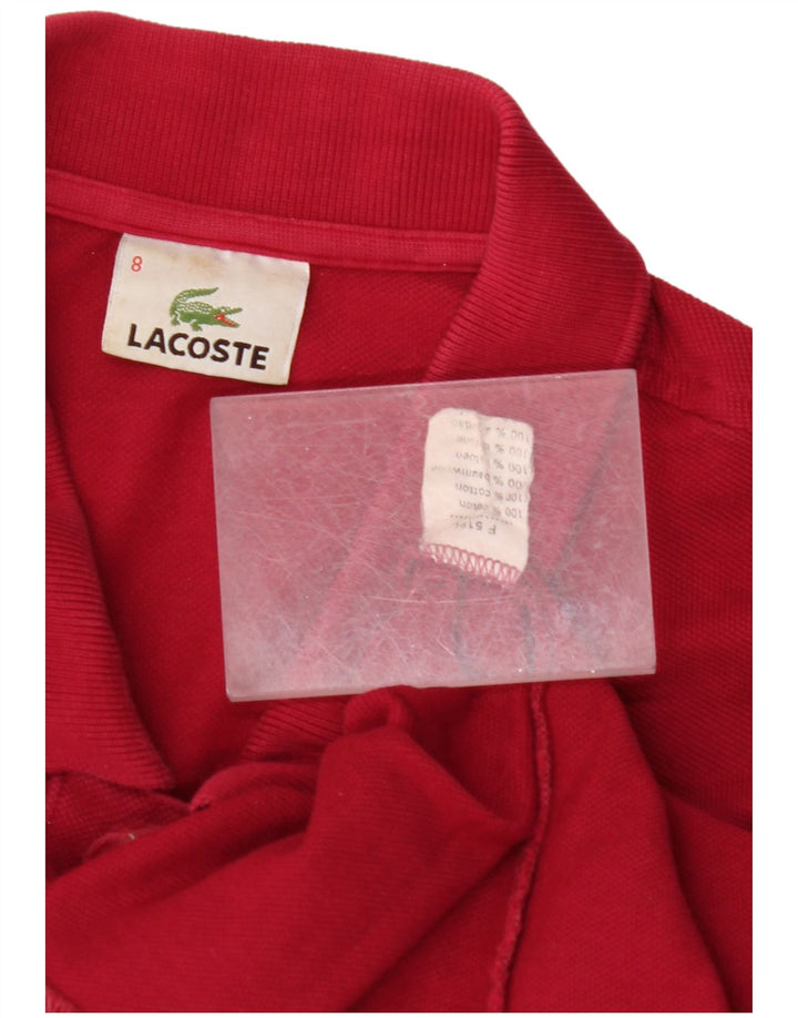 Мужская рубашка-поло LACOSTE, размер 8, 3XL, красный хлопок