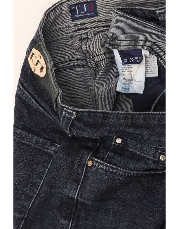 Женские узкие джинсы Trussardi W26 L28 Темно-синие, хлопок