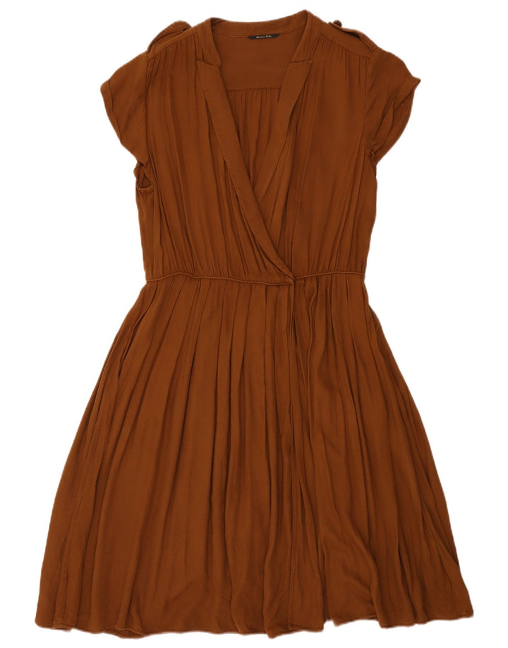 Женское платье с запахом Massimo Dutti EU 42, большое коричневое, вискоза