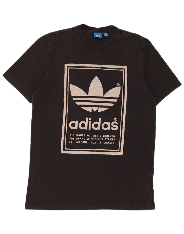 Мужская футболка с рисунком Adidas Top Medium Black Cotton