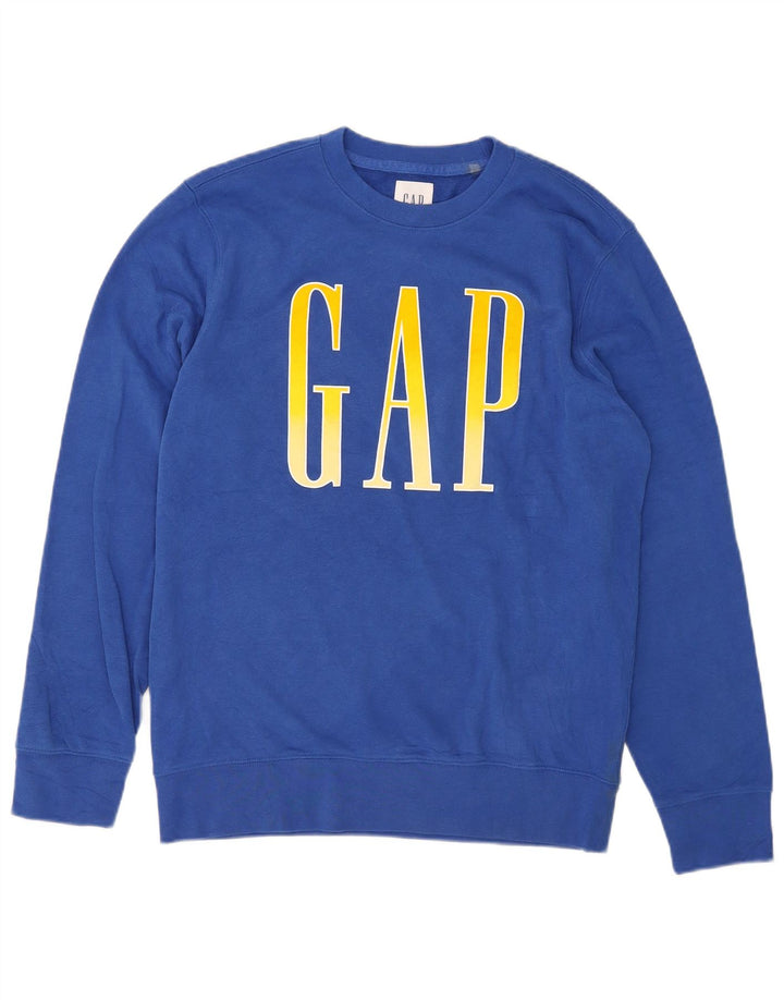 Женский свитер с рисунком Gap UK 14, хлопковый средний синий цвет