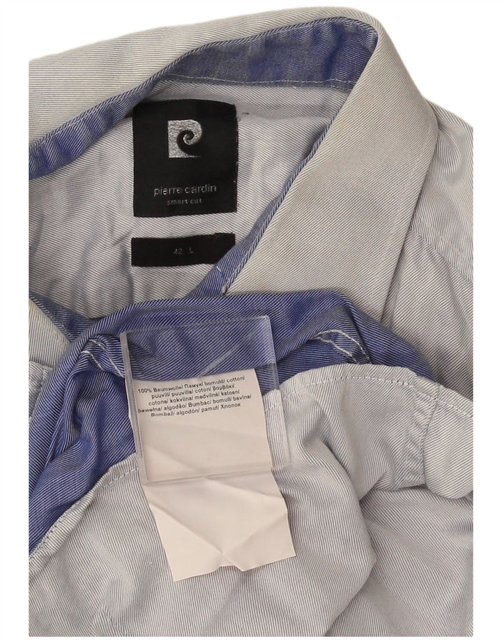 Мужская рубашка Pierre Cardin, размер 42, большая серая, хлопок