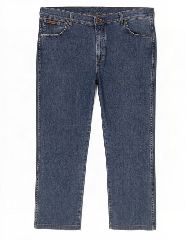 Мужские прямые джинсы Wrangler Texas Stretch W40 L34, синий хлопок