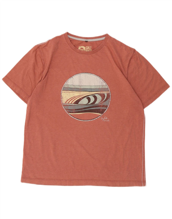 Мужская футболка Saltrock классического кроя с рисунком, средний оранжевый