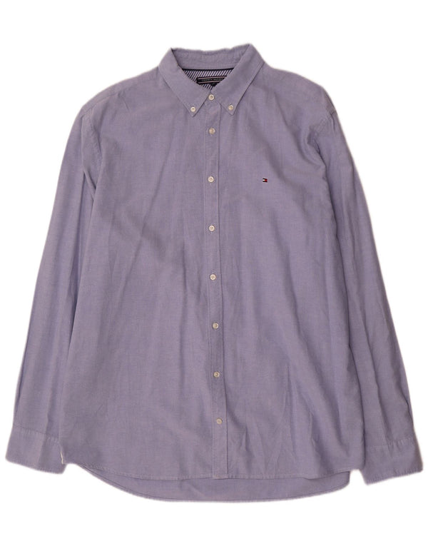 Мужская рубашка Tommy Hilfiger New York Fit 2XL, синяя, хлопок