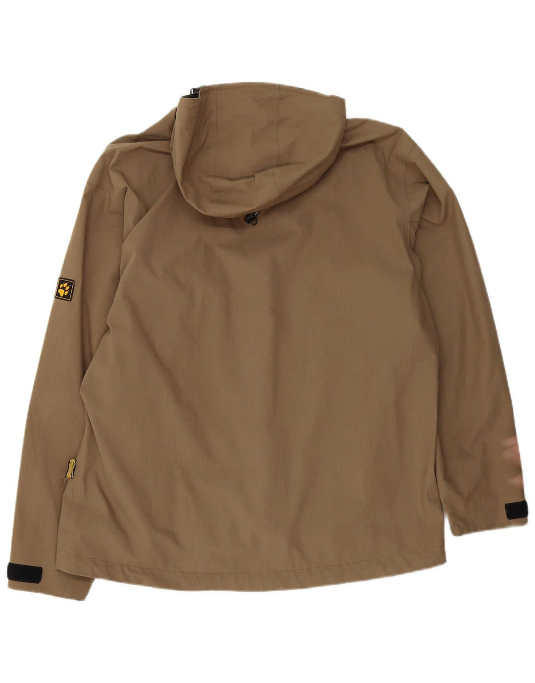 Мужская дождевик с капюшоном Jack Wolfskin UK 40, большой бежевый полиэстер