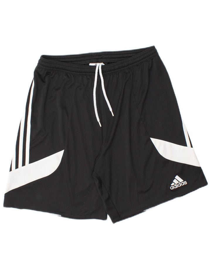 Мужские спортивные шорты ADIDAS Climalite, средний черный, полиэстер с цветными блоками
