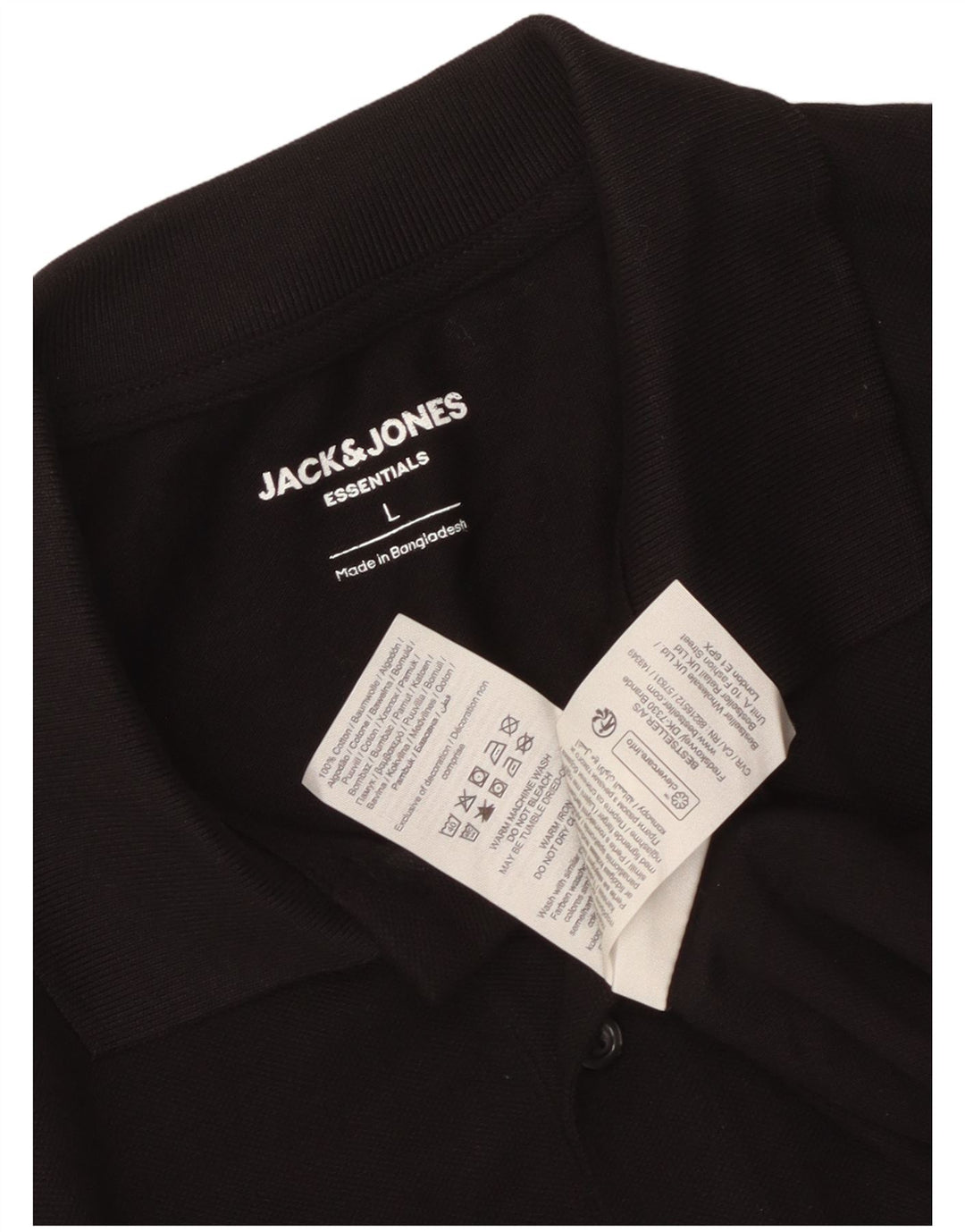 Мужская рубашка поло Jack & Jones, большая черная, хлопок