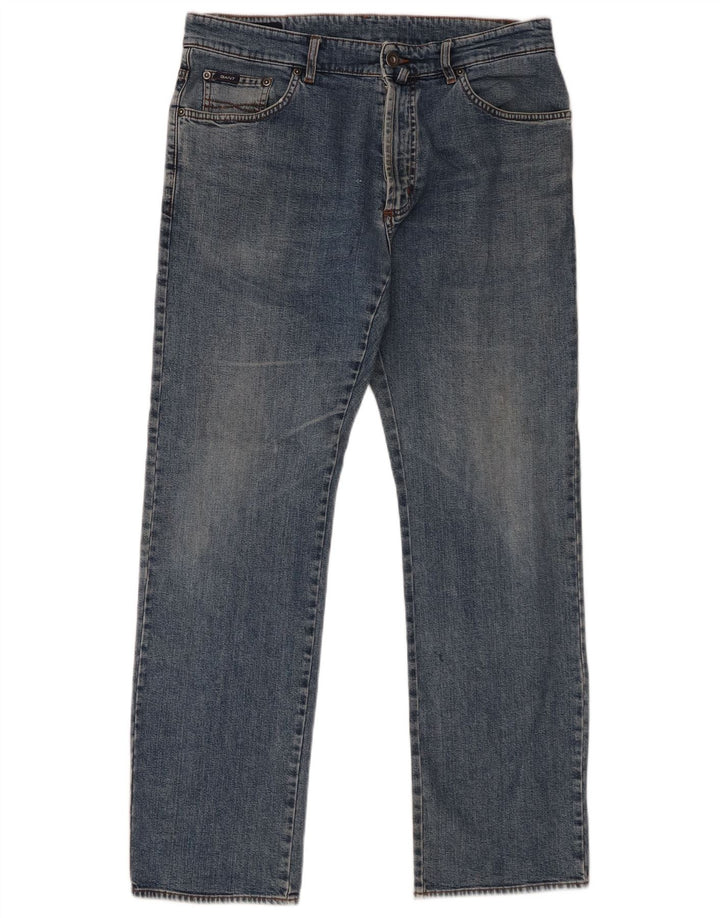 Мужские прямые джинсы Gant W34 L32, синий хлопок