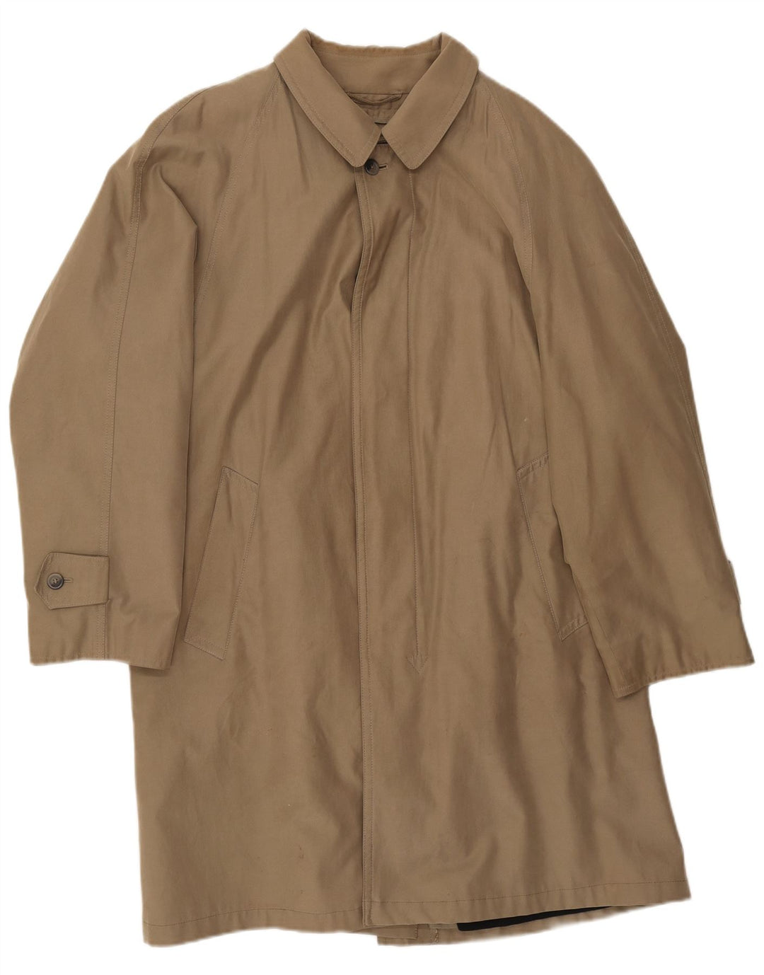 Jaeger Мужское пальто свободного кроя UK 38 Средний Бежевый Хлопок