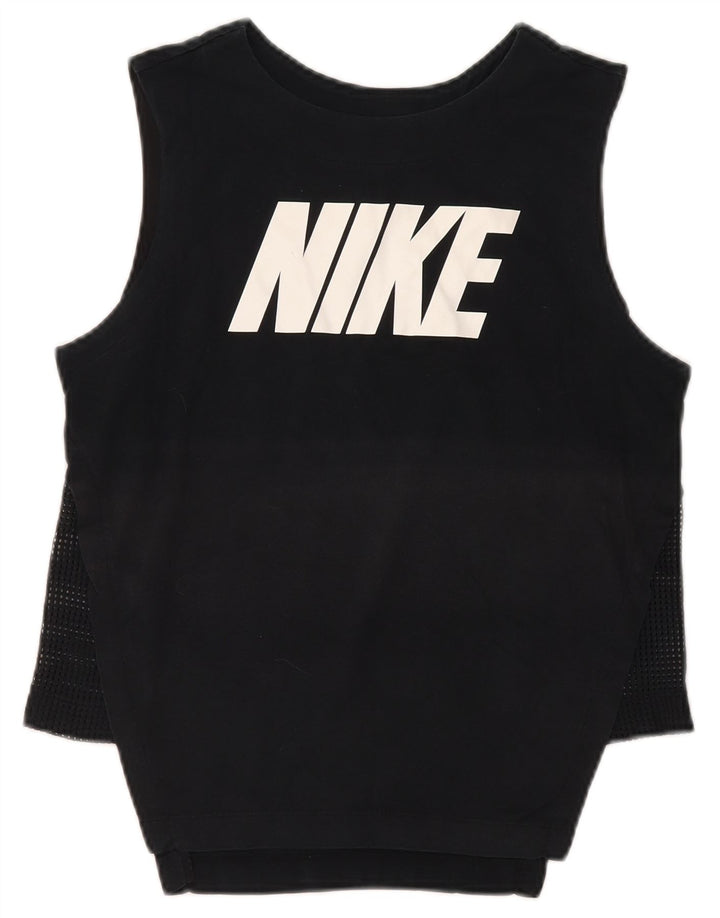 Женский топ с графическим рисунком NIKE UK 10, маленький черный синтетический