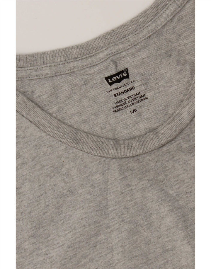 Мужская футболка Levi's, большой серый хлопок