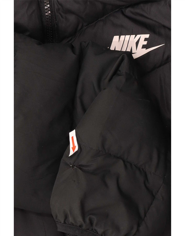 Мужская утепленная куртка с капюшоном Nike UK 38, средний черный полиэстер