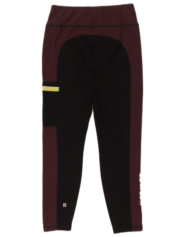 Женские леггинсы с рисунком Sweaty Betty UK 12, средние черные цветные блоки