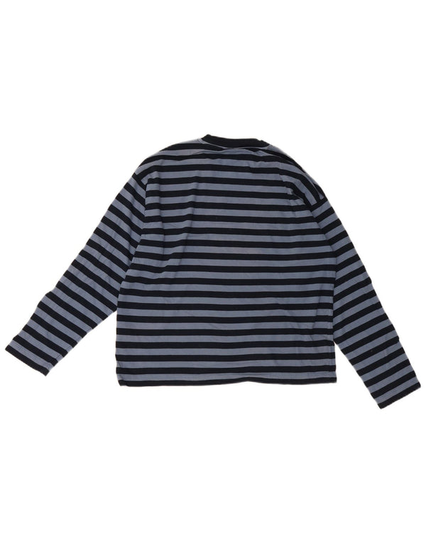 Мужской топ Carhartt из хлопка с длинным рукавом XS темно-синего цвета в полоску