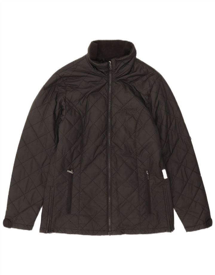 Женская стеганая куртка оверсайз Schoffel UK 10 маленькая черная из полиэстера