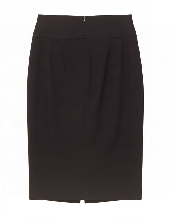 Женская юбка-карандаш с высокой талией Zara EU 44 XL W34, черный полиэстер