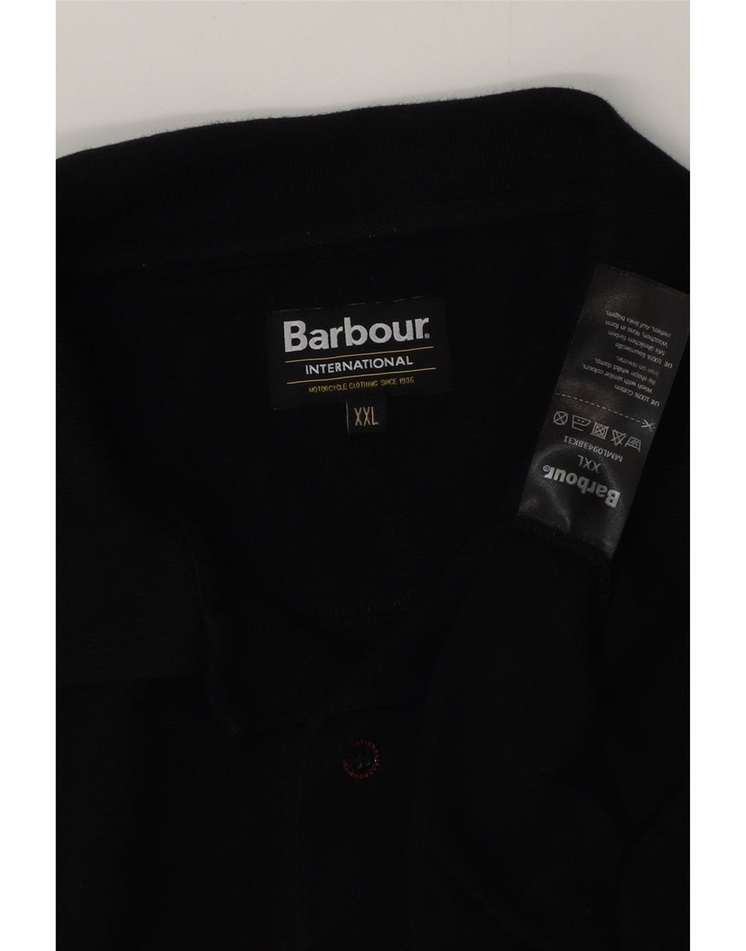 Мужская рубашка поло BARBOUR с длинным рукавом 2XL, черный хлопок