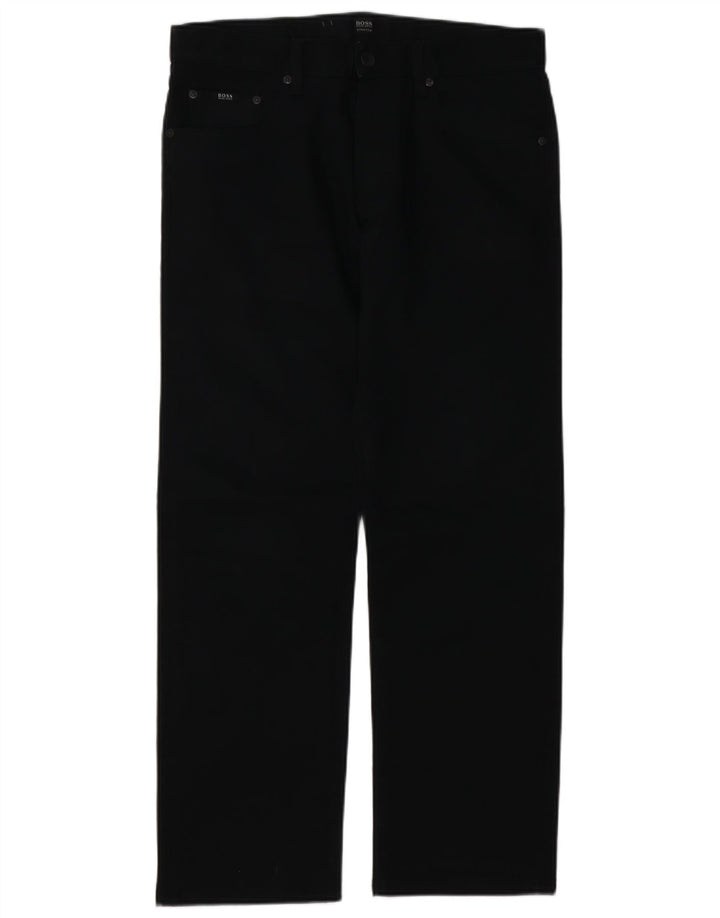 Мужские прямые джинсы HUGO BOSS W33 L29, черный хлопок