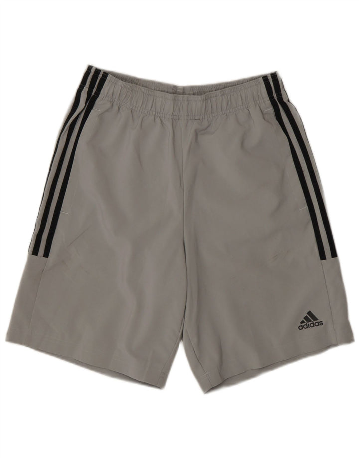 Мужские спортивные шорты Adidas, маленький серый полиэстер