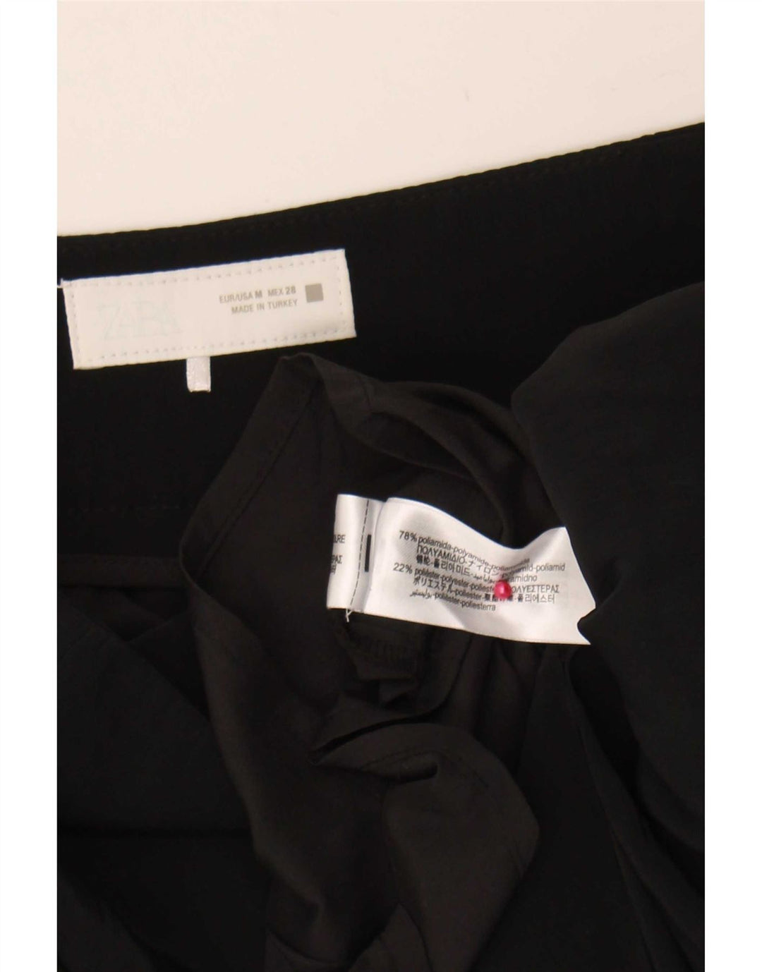 Zara Женская мини-юбка Bubble Medium W28, черный полиамид