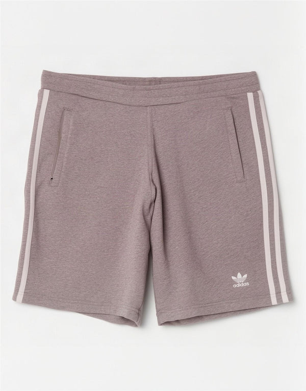 Мужские спортивные шорты Adidas среднего серого цвета, хлопок