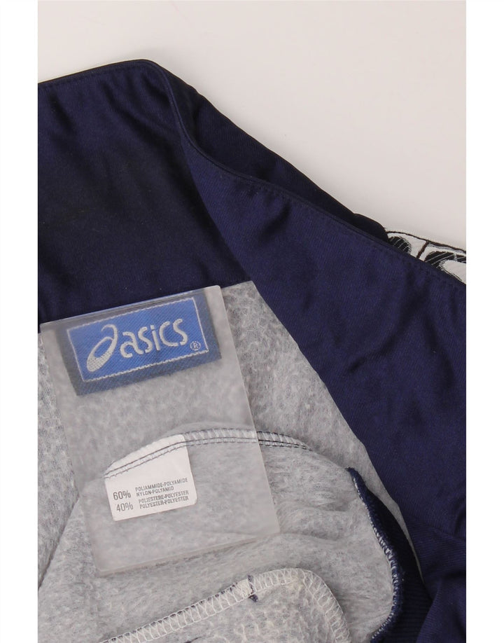 Мужской спортивный костюм Asics с графическим рисунком, верхняя куртка, средний темно-синий, спортивный костюм с цветными блоками