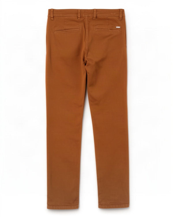 Мужские брюки-чиносы Hugo Boss Slim Fit W30 L30, бежевый хлопок