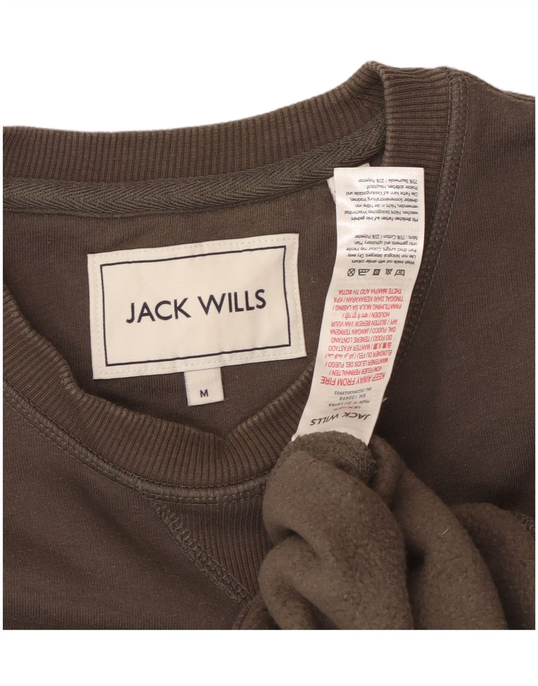 JACK WILLS Мужской свитшот из хлопка среднего коричневого цвета