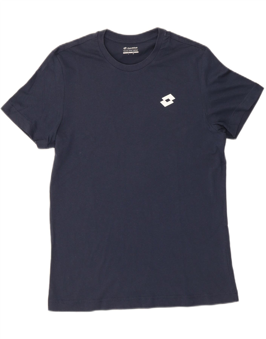 LOTTO Mens T-Shirt Top Medium Navy Blue Cotton Vintage Lotto and Second-Hand Lotto from Messina Hembry 