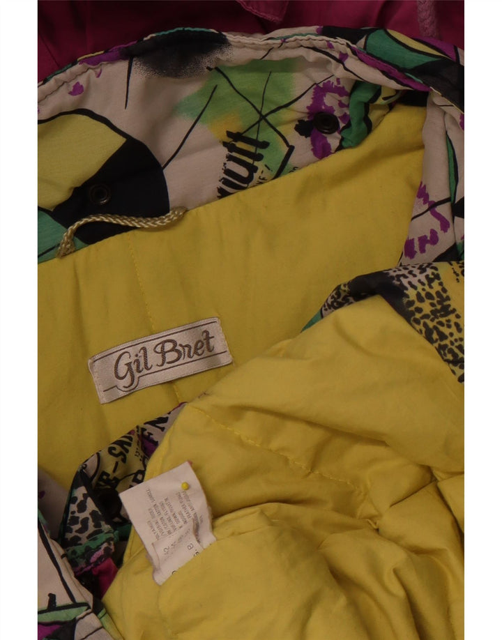 Женская стеганая куртка с капюшоном Gil Bret UK 16, большой разноцветный полиамид