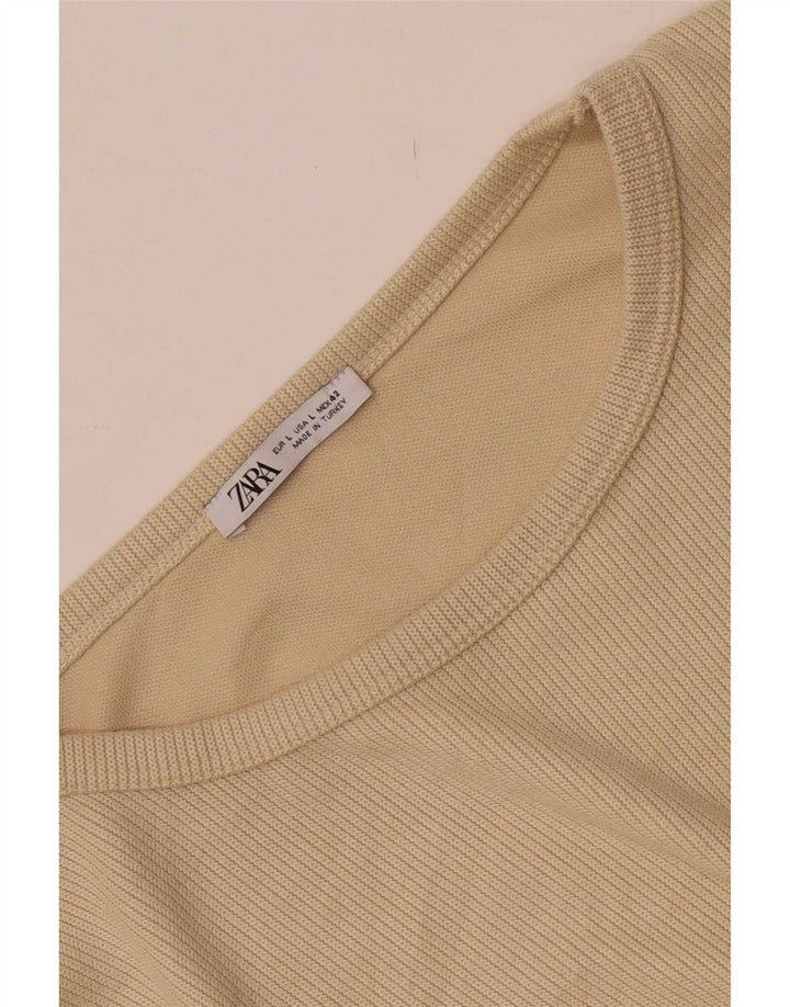 Мужской топ свободного кроя Zara с длинным рукавом, большой бежевый