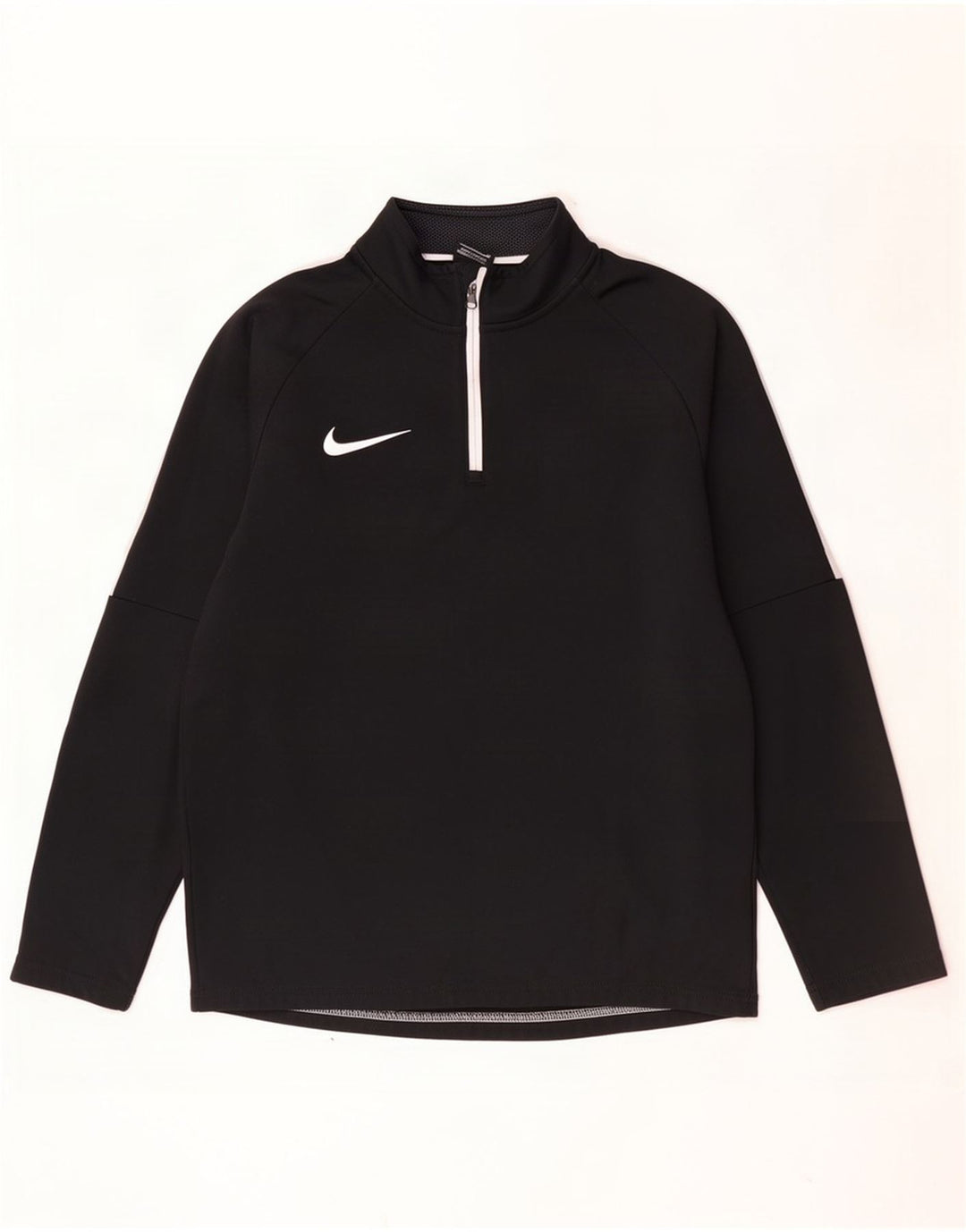 Мужской пуловер с воротником на молнии Nike Dri Fit, маленький черный цветной блок