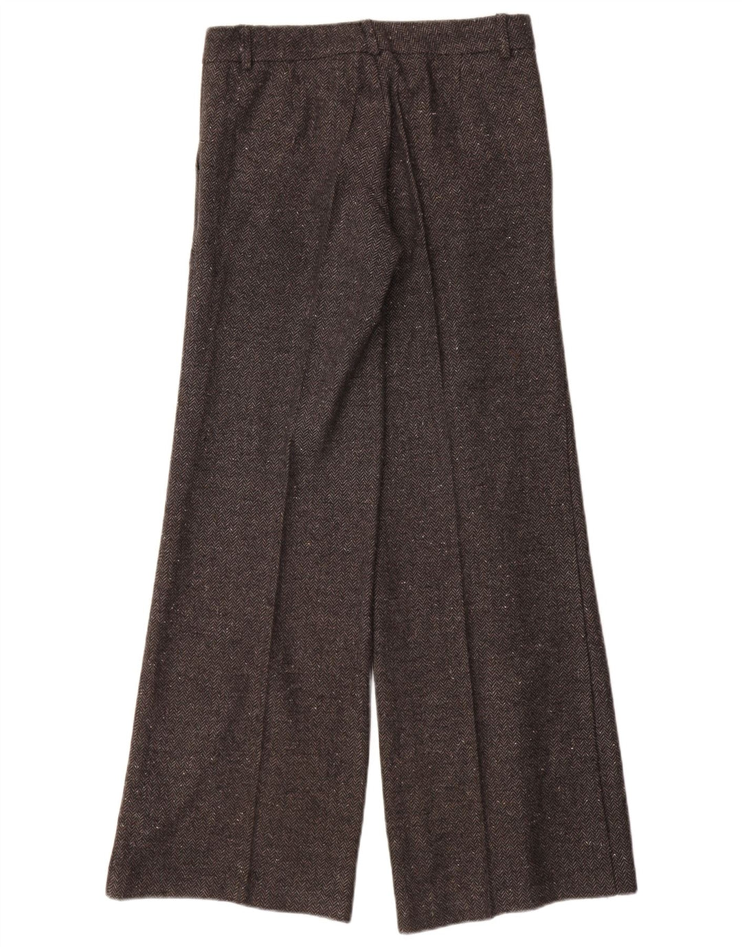 ВИНТАЖНЫЕ женские повседневные брюки IT 40 Small W28 L32 Серые с узором «елочка»