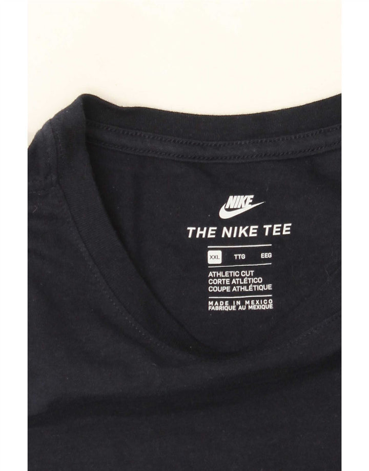 Мужская футболка с графикой Nike Athletic Cut 2XL, темно-синяя