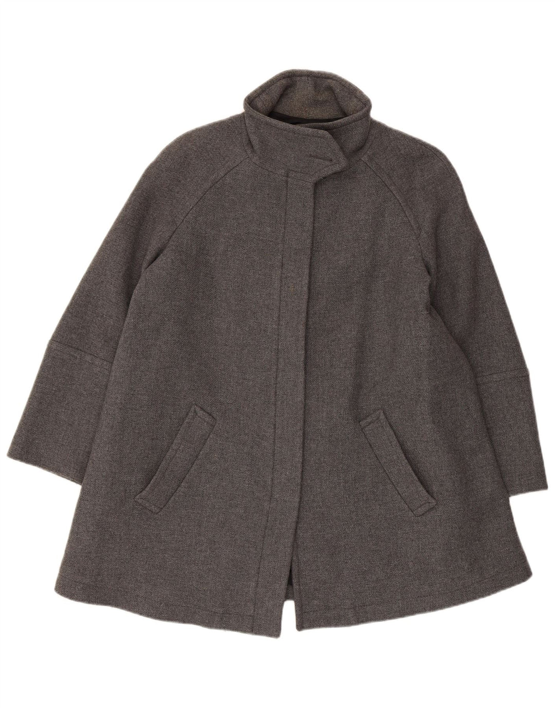 Женское пальто Zara UK 16, большое, серое, шерстяное