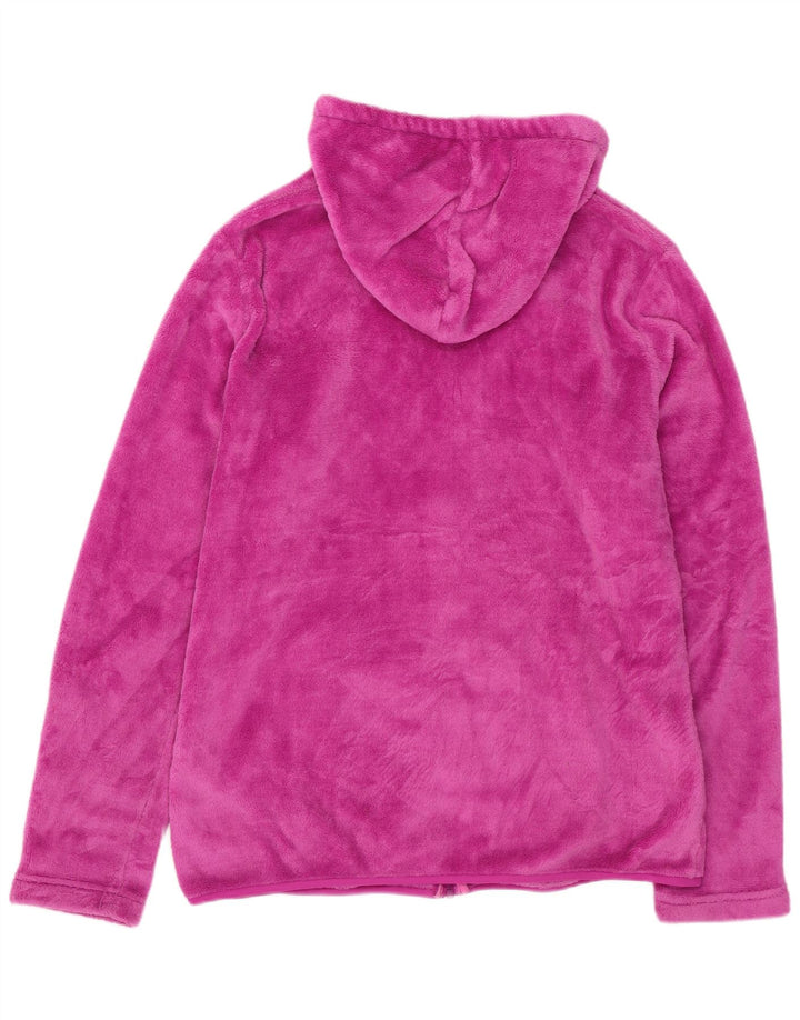 Женская флисовая куртка Brugi с капюшоном UK 18 XL розового цвета из полиэстера
