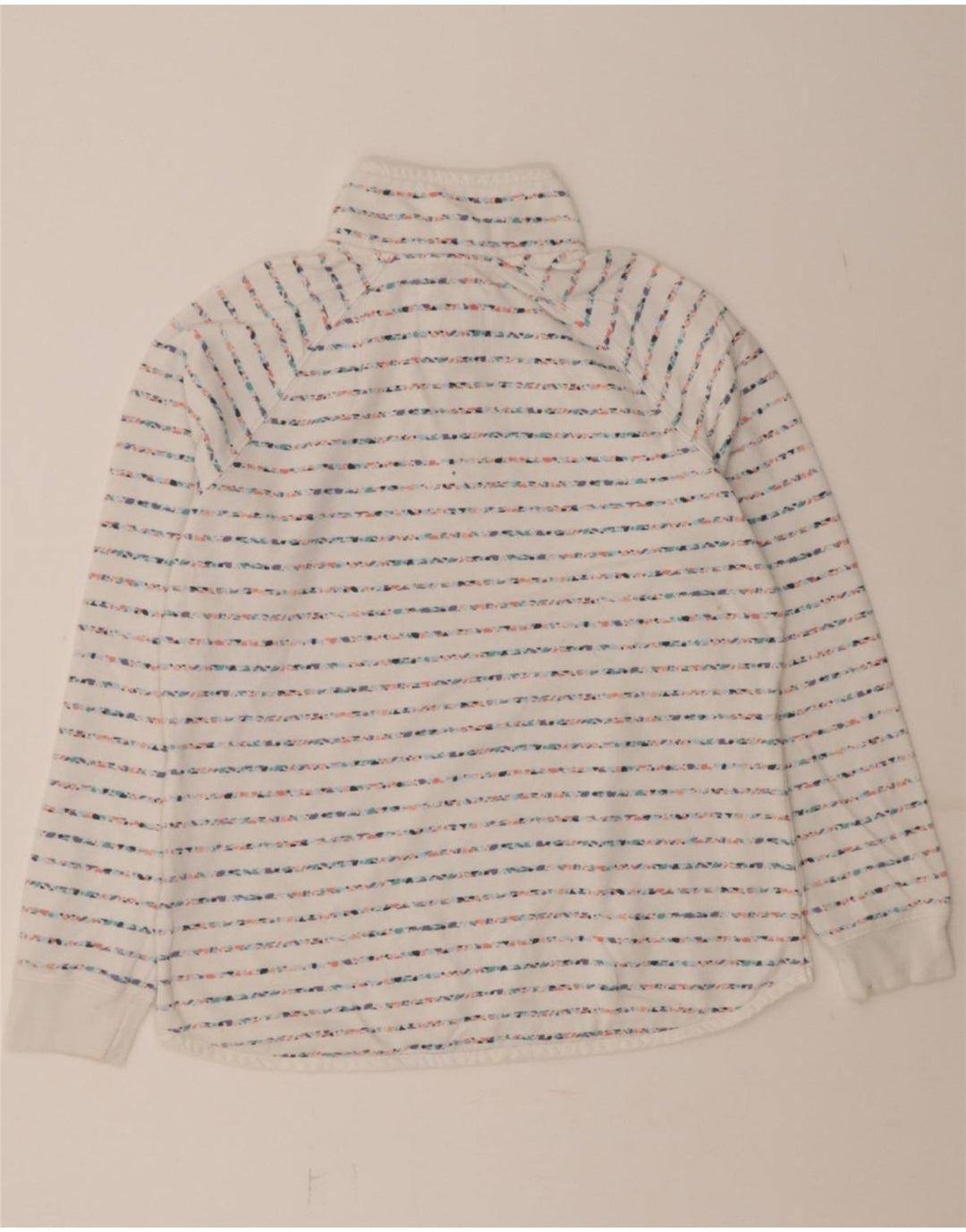 CREW CLOTHING Womens Oversized Sweatshirt Jumper UK 10 Small White Striped Vintage Crew Clothing and Second-Hand Crew Clothing from Messina Hembry 