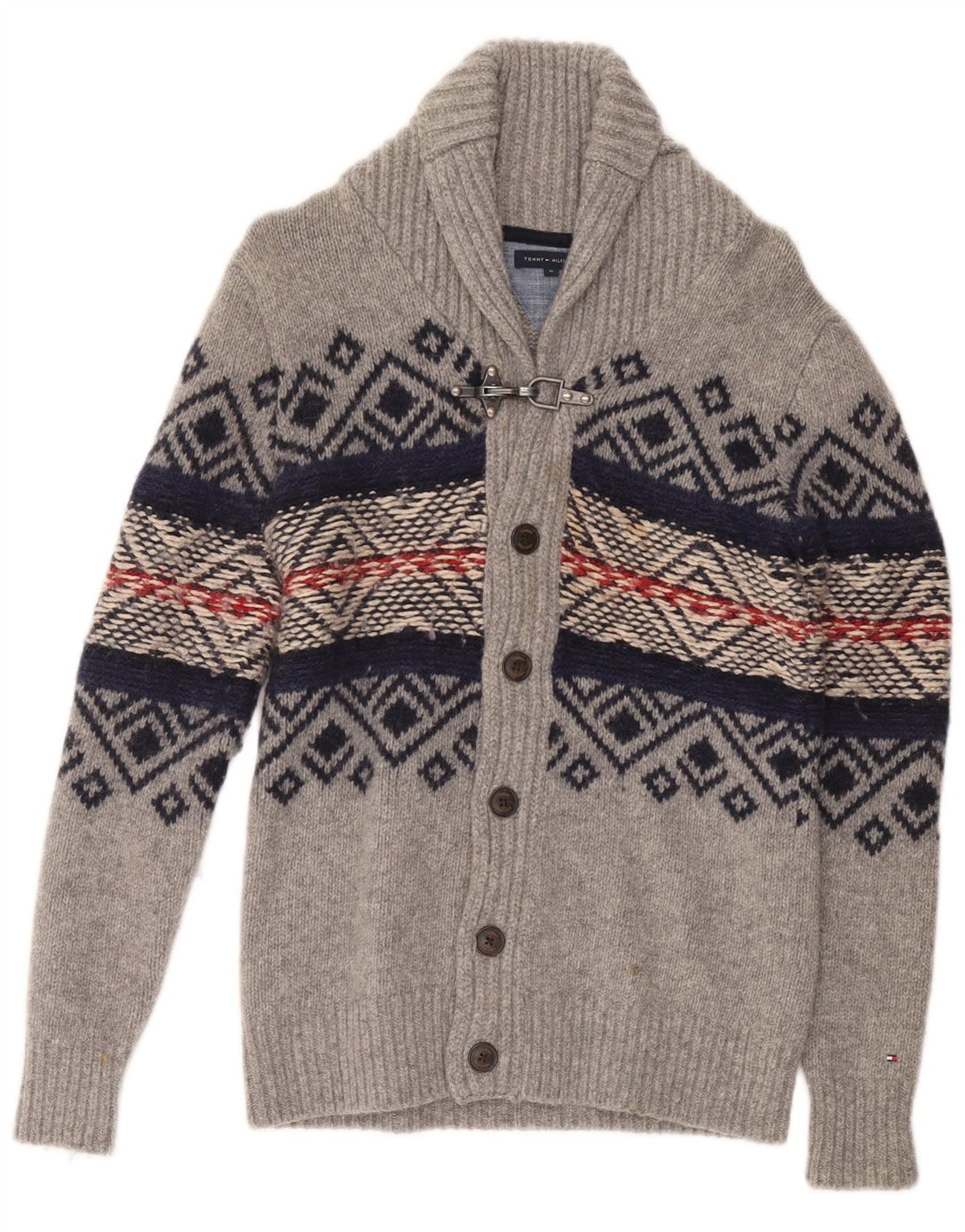 TOMMY HILFIGER Свитер-кардиган для мальчиков 15-16 лет Серый Fair Isle