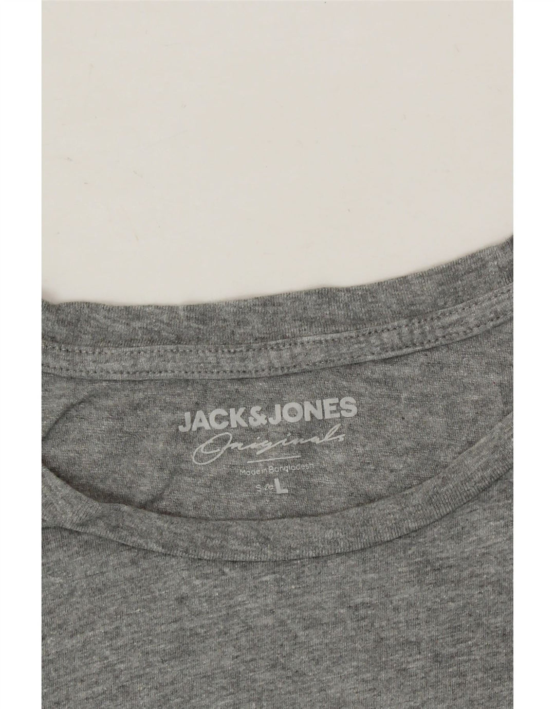 JACK & JONES Mens T-Shirt Top Large Grey Cotton Vintage Jack & Jones and Second-Hand Jack & Jones from Messina Hembry 