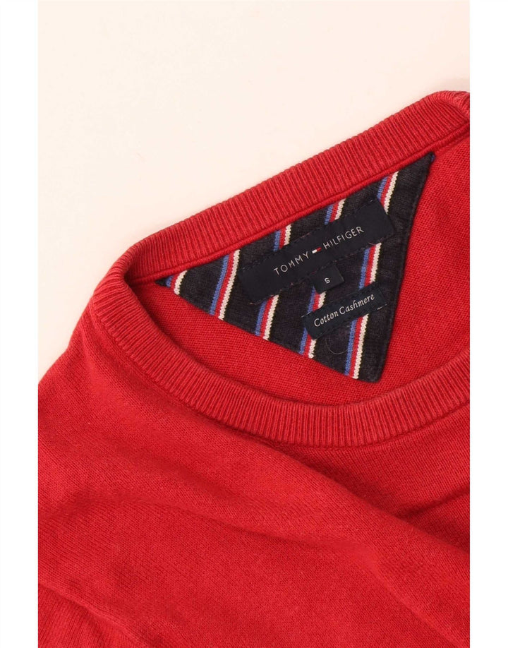 Мужской джемпер с круглым вырезом Tommy Hilfiger, маленький красный хлопковый свитер