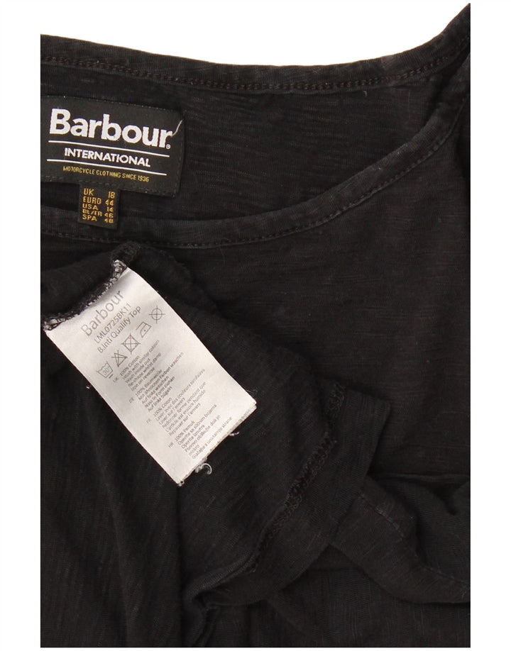 Женская футболка Barbour Top UK 18 XL, черный хлопок