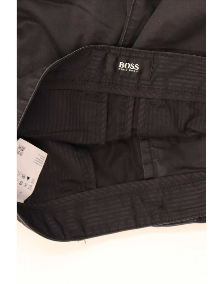 Мужские шорты чинос Hugo Boss W28, маленькие черные хлопковые