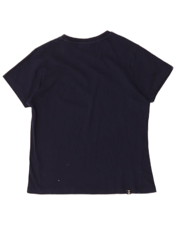 Женская футболка с рисунком Hummel Top UK 14 Medium Navy Blue