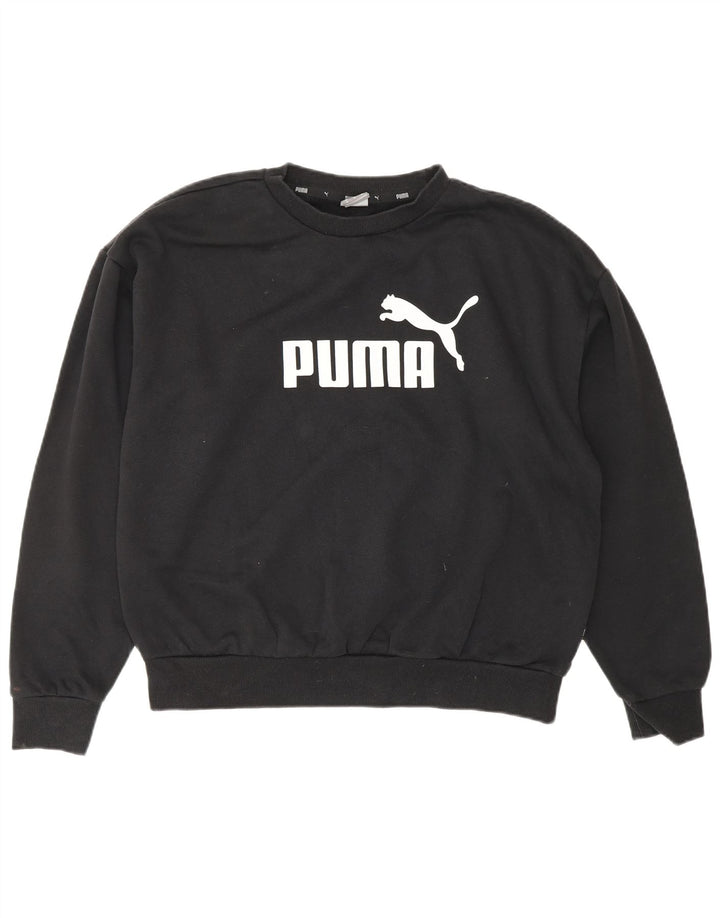 Женский свитшот с рисунком PUMA UK 14, средний черный, хлопок